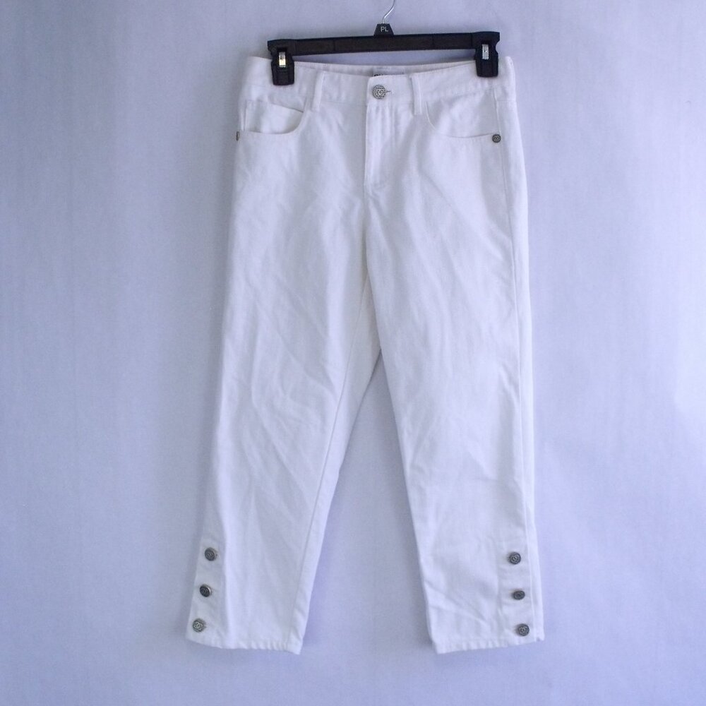 Chanel Cropped Jeans CC Buttons - Picture 1 of 15
